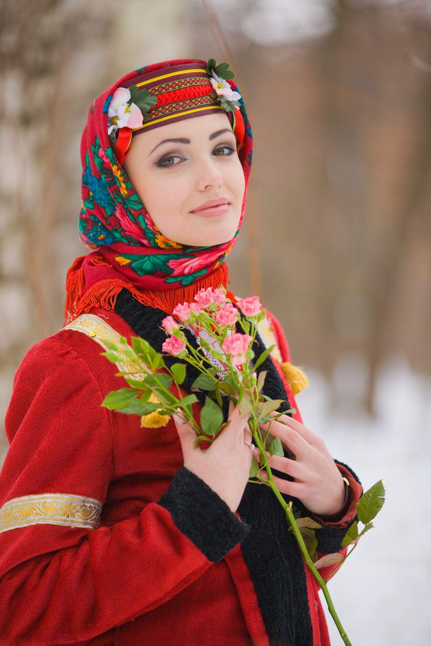 Sexy girl Girls in Slavic costumes in Yarkand